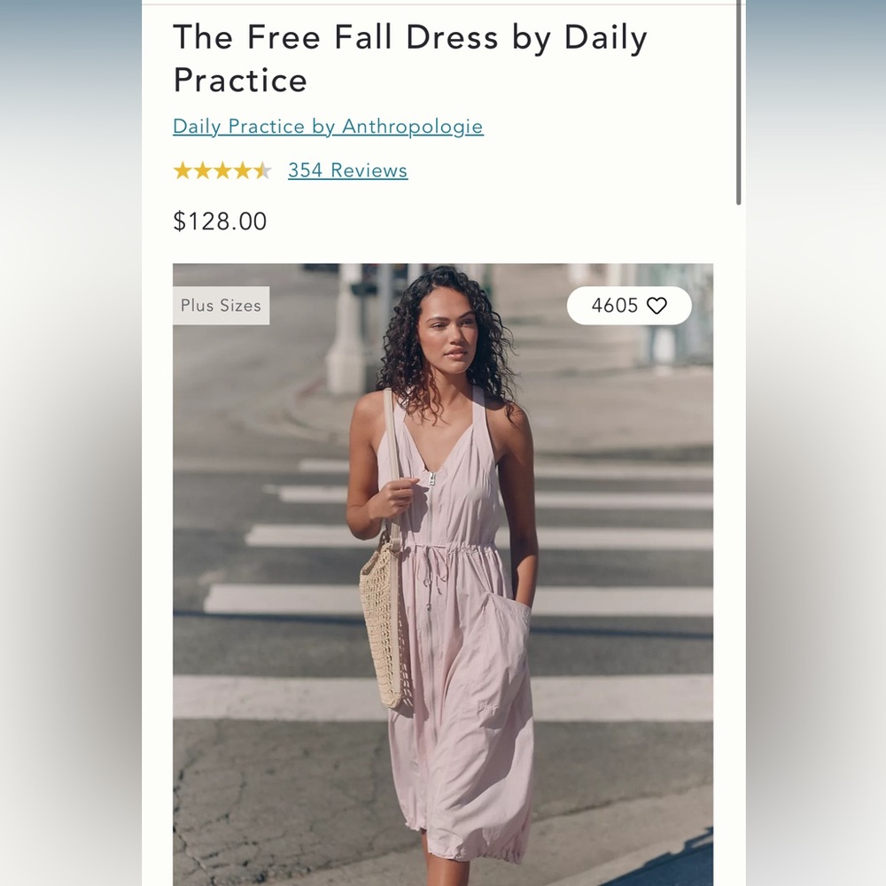 Anthropologie free fall dress XS lavender